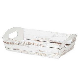 Distressed Wood Folding Market Tray - Large