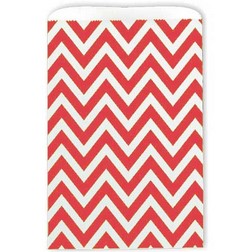Large Red Chevron Paper Bags