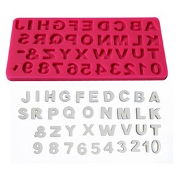 Upper Case Alphabet & Numbers Silicone Mold