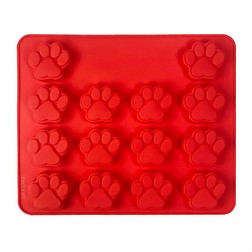 14 Cavities Puppy Dog Paw and Bone Silicone Mould for Chocolate Candy  Cookie Ice Cube Non Stick Dog Treats Molds,Set of 6