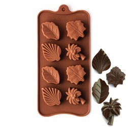 Plam Tree & Leaf Silicone Chocolate Candy Mold