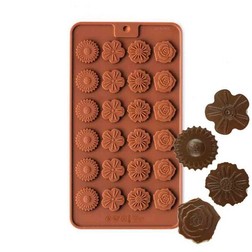 Flower Medallions Silicone Chocolate Candy Mold