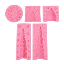 Unicorn Horn, Ear, Eyelash Mold Set