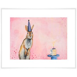 Happy Birthday Bunny Art Print