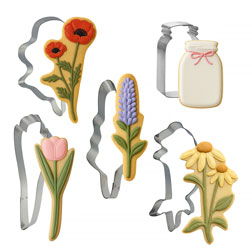 Long Stem Wild Flower Cookie Cutter Set