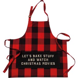 Let's Bake Stuff Buffalo Check Apron - Adult