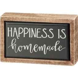 Happiness Is Homemade Box Sign