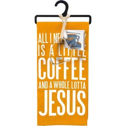 Little Coffee Lotta Jesus Towel & Cutter Set