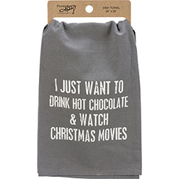 Hot Chocolate & Christmas Movies Kitchen Towel