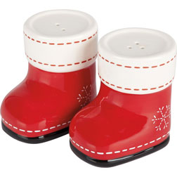 Santa Boots Salt and Pepper Shakers