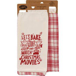Let's Bake & Watch Movies Kitchen Towel Set