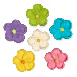 Mini Drop Flower Assortment Icing Decorations