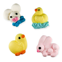 Rabbit & Chick Assortment Icing Decorations