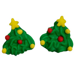 Mini Christmas Tree Icing Decorations