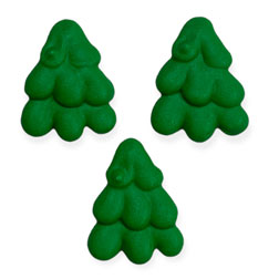Tiny Light Green Trees Icing Decorations