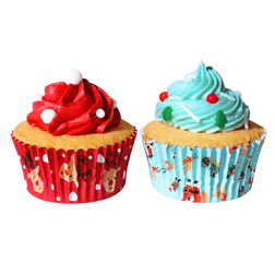 Santa and Rudolph Cupcake Liners