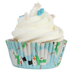 Winter Snowman Cupcake Liners