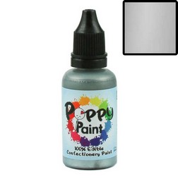 Silver Pearlescent 100% Edible Confectionery Paint
