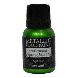 Pearlescent Spring Green Metallic Food Paint