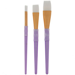 White Taklon Wash Brush Set