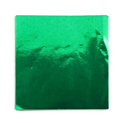 3 x 3 in Christmas Green Foil Candy Wrapper