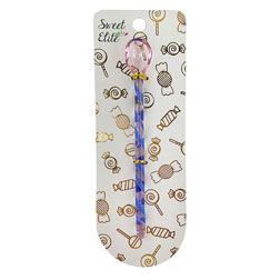 Pink with Purple Stripe Sprinkle Spoon