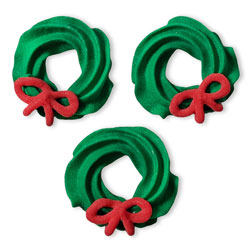 Mini Wreath Icing Decorations