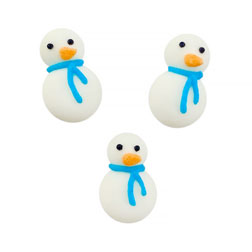 Mini Snowman Icing Decorations