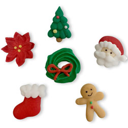 Mini Christmas Assortment Icing Decorations