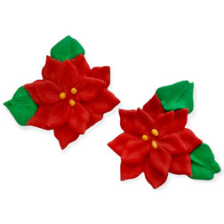 Poinsettia Icing Layons - Medium