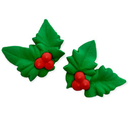 Holly Leaves Icing Layons - Medium