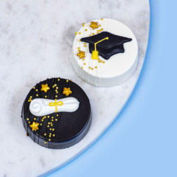 Black Graduation Edible Cupcake Toppers