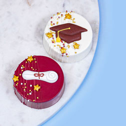 Burgundy Graduation Edible Cupcake Toppers