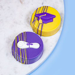 Purple Graduation Edible Cupcake Toppers