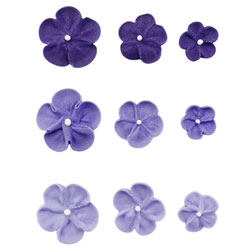 Purple Flower Icing Decorations