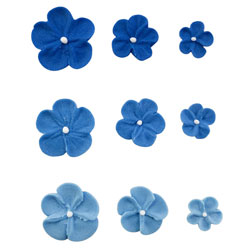 Blue Flower Icing Decorations