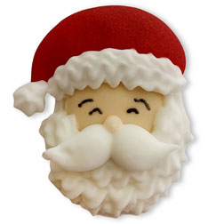 Traditional Santa Face Icing Layons - Large