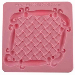 Basketweave Plaque Silicone Mold by Colette Peters