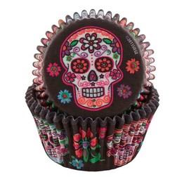 Sugar Skull Cupcake Liners