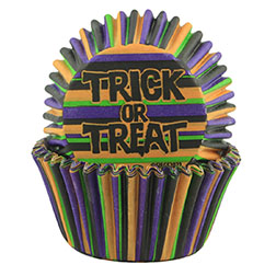 Trick Or Treat Striped Standard Baking Cups
