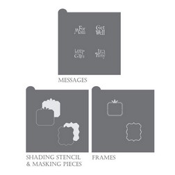 Vintage Tea Message and Frame Stencil Set