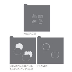Take the Cake Message and Frame Stencil Set
