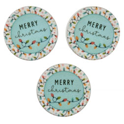 Merry Christmas Lights Edible Topper