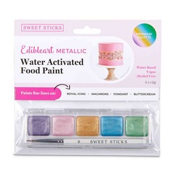 Mermaid Palette Metallic Water Activated Food Paint