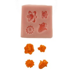 Four Tiny Flowers Silicone Mold