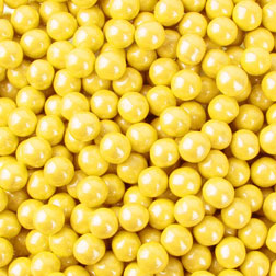 10mm Yellow Shimmer Sixlets