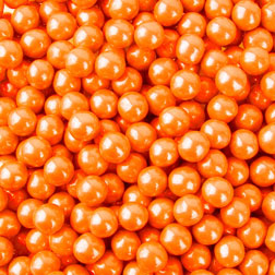 10mm Orange Shimmer Sixlets