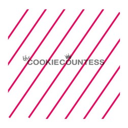 Diagonal Thin Stripe Cookie Stencil