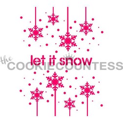 Let It Snow Cookie Stencil