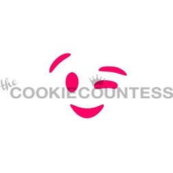 Winking Emoji Cookie Stencil